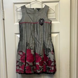 Girls TINY BABY (India) striped Floral Dress sz 10